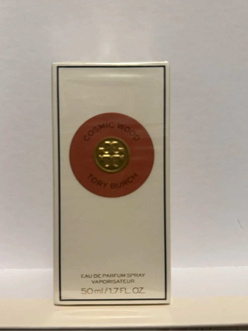 Tory burch perfume Box with Terracotta Circle and Gold Emblem🥰